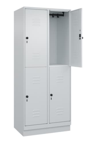 C+P Armoire vestiaire à deux niveaux Classic Plus, largeur de compartiment 400 mm
