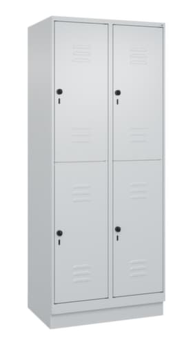 C+P Armoire vestiaire à deux niveaux Classic Plus, largeur de compartiment 400 mm