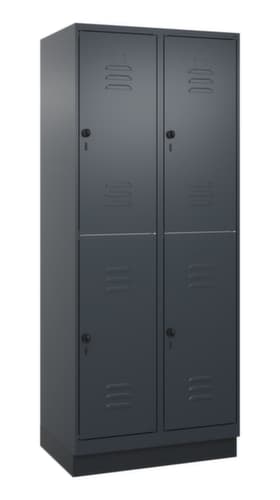 C+P Armoire vestiaire à deux niveaux Classic Plus, largeur de compartiment 400 mm