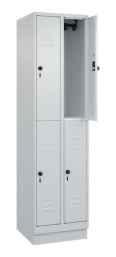 C+P Armoire vestiaire à deux niveaux Classic Plus, largeur de compartiment 250 mm