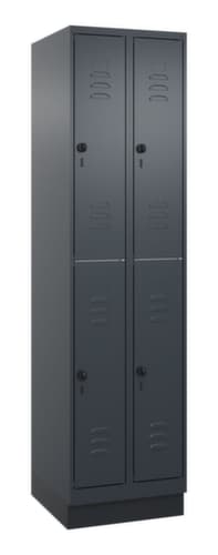 C+P Armoire vestiaire à deux niveaux Classic Plus, largeur de compartiment 250 mm