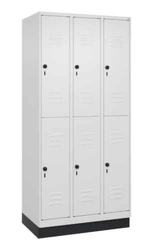 C+P Armoire vestiaire à deux niveaux Classic Plus, largeur de compartiment 300 mm