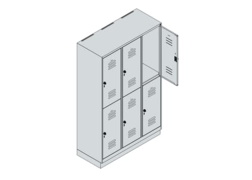 C+P Armoire vestiaire à deux niveaux Classic Plus, largeur de compartiment 400 mm