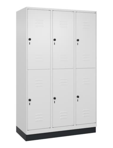 C+P Armoire vestiaire à deux niveaux Classic Plus, largeur de compartiment 400 mm
