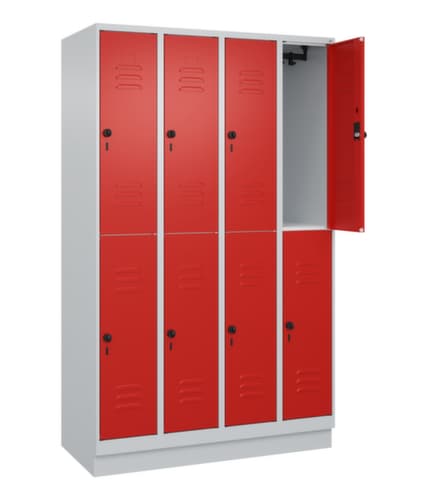 C+P Armoire vestiaire à deux niveaux Classic Plus, largeur de compartiment 300 mm