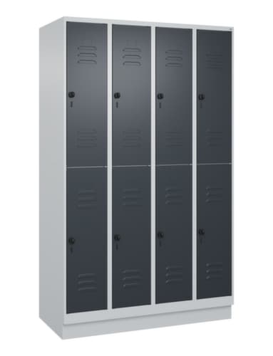 C+P Armoire vestiaire à deux niveaux Classic Plus, largeur de compartiment 300 mm