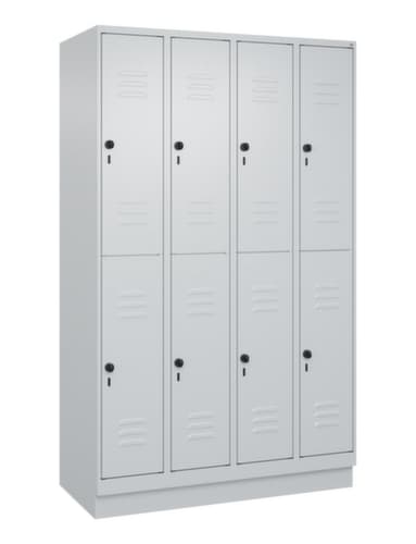 C+P Armoire vestiaire à deux niveaux Classic Plus, largeur de compartiment 300 mm