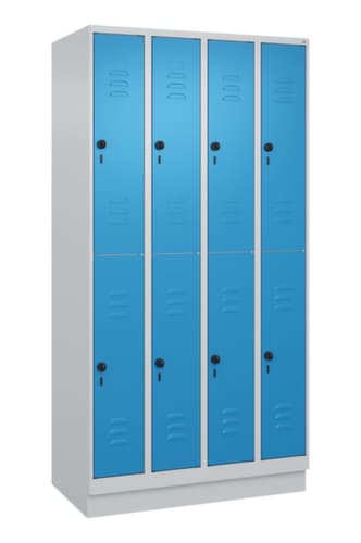 C+P Armoire vestiaire à deux niveaux Classic Plus, largeur de compartiment 250 mm