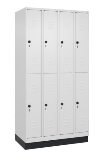 C+P Armoire vestiaire à deux niveaux Classic Plus, largeur de compartiment 250 mm