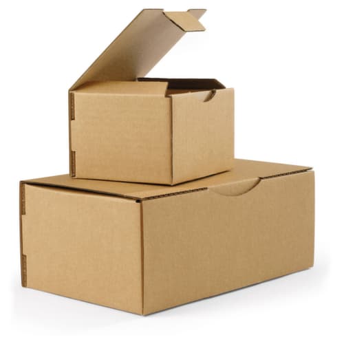 Caisse en carton ondulé 1 cannelure, 1 onde, 400 x 400 x 100 mm