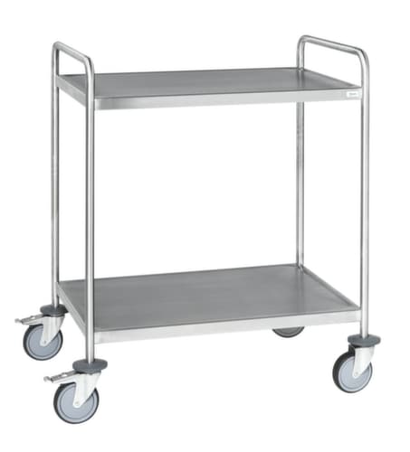 Kongamek Chariot à plateaux en acier inoxydable