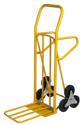 Kongamek Diable pour escaliers 3 étoiles, force 200 kg, largeur de pelle 350 mm, bandage caoutchouc plein