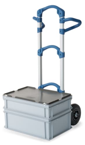 fetra Diable pour caisses en aluminium ultra léger Wuppi, force 200 kg, air bandage