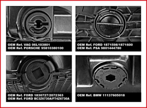 KS Tools 3/8" oil service special profile set for plastic oil drain plugs