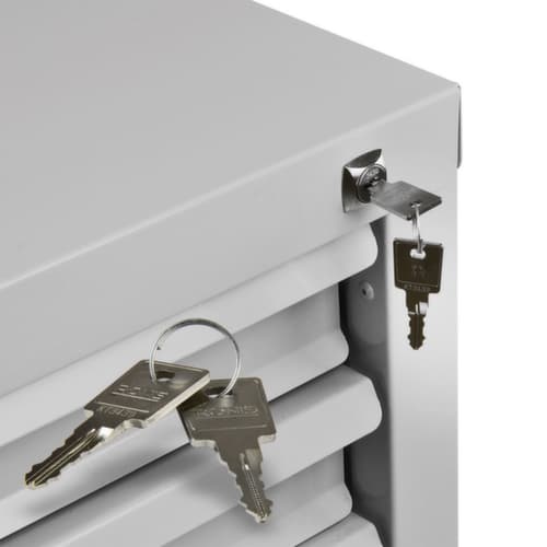 Armoire à tiroirs MAMMUT, 6 tiroir(s), RAL7035 gris clair/RAL7035 gris clair