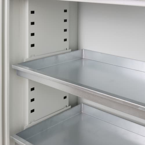 Armoire pour produits dangereux avec tablettes de rétention, hauteur x largeur x profondeur 1000 x 1000 x 500 mm