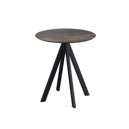 VEBA Table de bistro Essentials Infinity, Ø 700 mm, panneau bois délavé