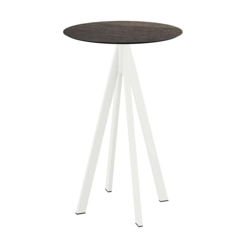 VEBA Table haute Essentials Infinity, Ø 700 mm, panneau bois délavé