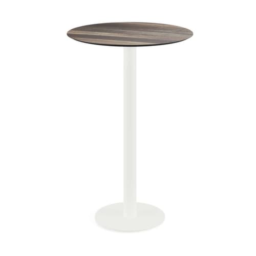 VEBA Table haute Essentials Urban, Ø 700 mm, panneau bois tropical