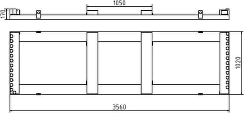 Schake Traverse de stockage/transport pour barrière