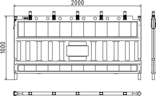Schake Barrière NOX, hauteur x longueur 1000 x 2000 mm