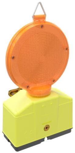 Schake Lampe d'avertissement pour chantier, avec système automatique aube/crépuscule, lumière clignotante continue, jaune