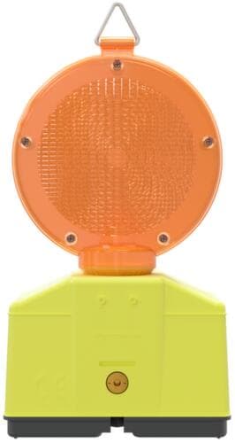 Schake Lampe d'avertissement pour chantier, avec système automatique aube/crépuscule, lumière clignotante continue, jaune