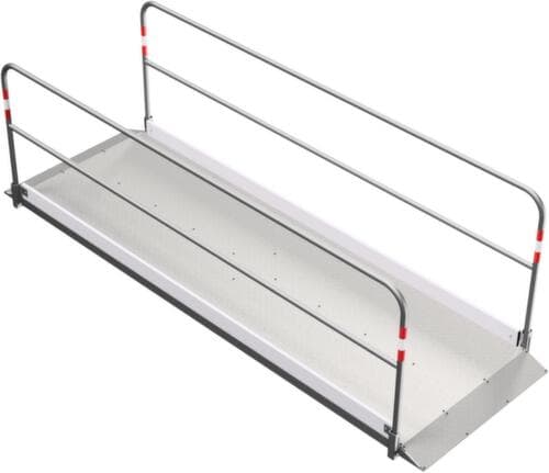 Schake Passerelle piétons avec plateforme en aluminium, longueur x largeur 3200 x 1000 mm