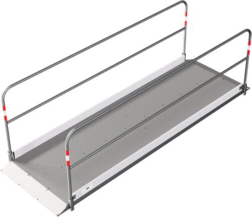 Schake Passerelle piétons avec plateforme en aluminium, longueur x largeur 3200 x 1000 mm