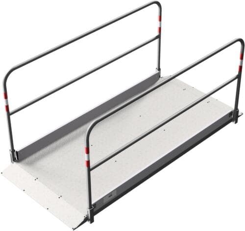 Schake Passerelle piétons avec plateforme en aluminium, longueur x largeur 2200 x 1000 mm