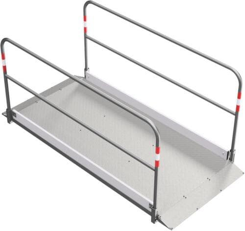 Schake Passerelle piétons avec plateforme en aluminium, longueur x largeur 2200 x 1000 mm