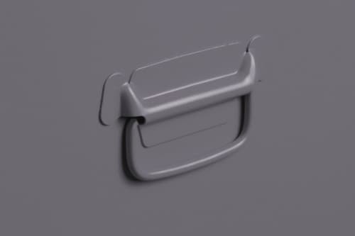 stumpf Poubelle ABF Mod. 1 avec 2 trappes d'insertion, 95 l, aluminium gris, couvercle aluminium gris