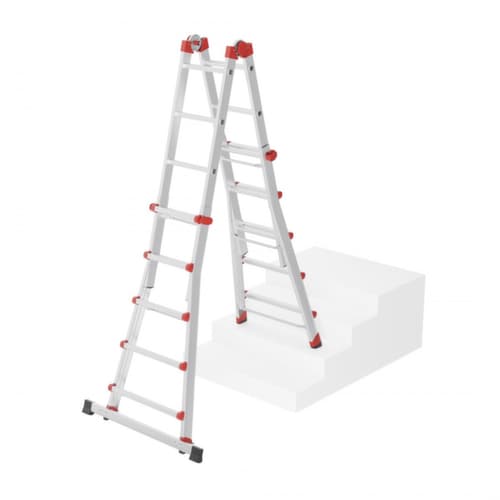 Hailo Combiné échelle-escabeau polyvalent M80, 4 x 5 échelons profilés