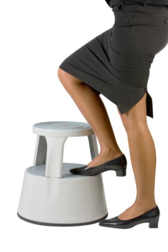 UDOBÄR Marchepied sur roulettes pour fortes sollicitations, métal, RAL7035 gris clair