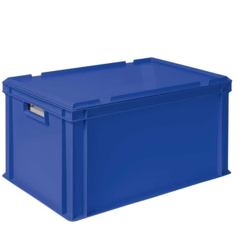 Bac gerbable norme Europe avec boîte isotherme, bleu, capacité 65 l, couvercle indépendant pour boîte isotherme