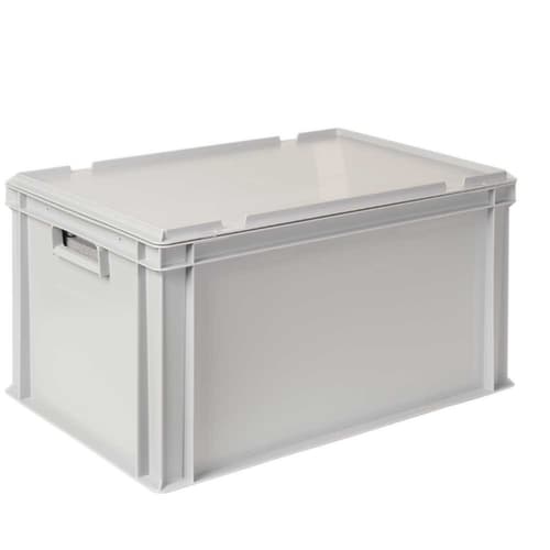 Bac gerbable norme Europe avec boîte isotherme, gris, capacité 65 l, couvercle indépendant pour boîte isotherme