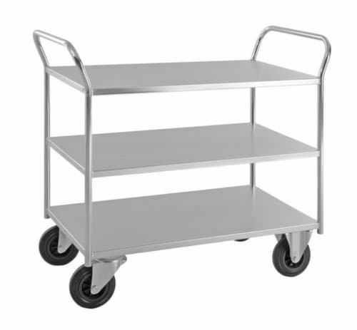 Kongamek Chariot à étagères 940x440 mm, force 400 kg, 3 plateaux