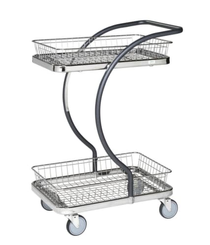 Kongamek Chariot à étagères, force 120 kg, 2 plateaux
