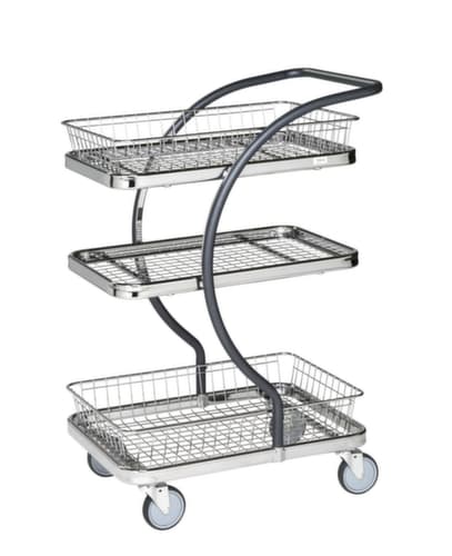 Kongamek Chariot à étagères, force 120 kg, 3 plateaux