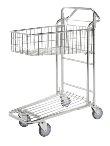 Kongamek Chariot à dossier, force 300 kg, plateau longueur x largeur 825 x 410 mm