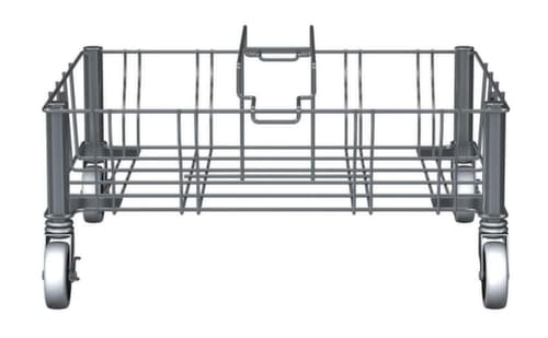 Rubbermaid chariot Slim Jim® pour 2 collecteurs de matières recyclables, pour 60 - 87 l bacs, acier inoxydable