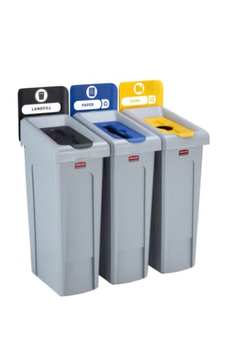 Rubbermaid Couverture Slim Jim® pour station de recyclage, bleu