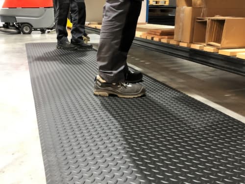 Tapis de sol antifatigue difficilement inflammable DUPLEX PRO, longueur x largeur 2000 x 600 mm