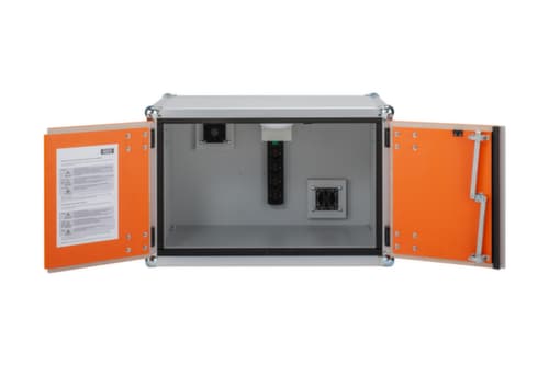 armoire de recharge de batteries lithium-ion antidéflagrante BASIC 8/5, hauteur x largeur x profondeur 520 x 800 x 660 mm