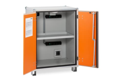 armoire de recharge de batteries lithium-ion antidéflagrante BASIC 8/10 à manutentionner, hauteur x largeur x profondeur 1110 x 800 x 660 mm