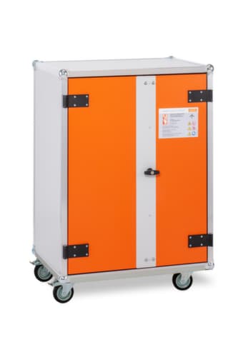 armoire de stockage de batteries lithium-ion antidéflagrante BASIC 8/10 mobile, hauteur x largeur x profondeur 1115 x 800 x 660 mm