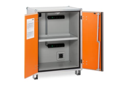 armoire de recharge de batteries lithium-ion antidéflagrante PREMIUM 8/10 à manutentionner, hauteur x largeur x profondeur 1110 x 800 x 660 mm