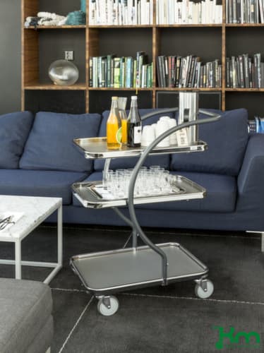 Kongamek Chariot à étagères C-Line avec 3 plateaux, force 120 kg, 3 plateaux