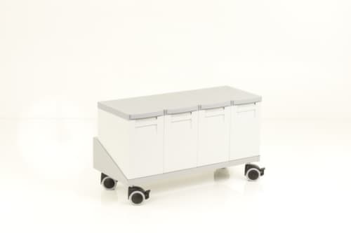 Châssis pour 4 boîtes de collecte de matières recyclables, pour 15 l bacs