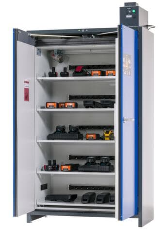 Asecos Armoire de stockage lithium-ion ION-LINE type 90, hauteur x largeur x profondeur 2224 x 1193 x 615 mm